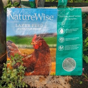 Upcycled Feed Bag Layer Chicken Tote